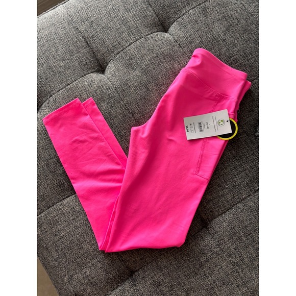 Athletic Works Girls Leggings Hot Pink Activewear UPF 30 Size Large - Picture 1 of 3
